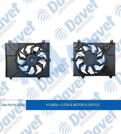 KALE 348540 Fan Motoru Davlumbazli I10 1.1 1.2 - Benzinli 1.1 Crdi Dizel 08-11  ####
